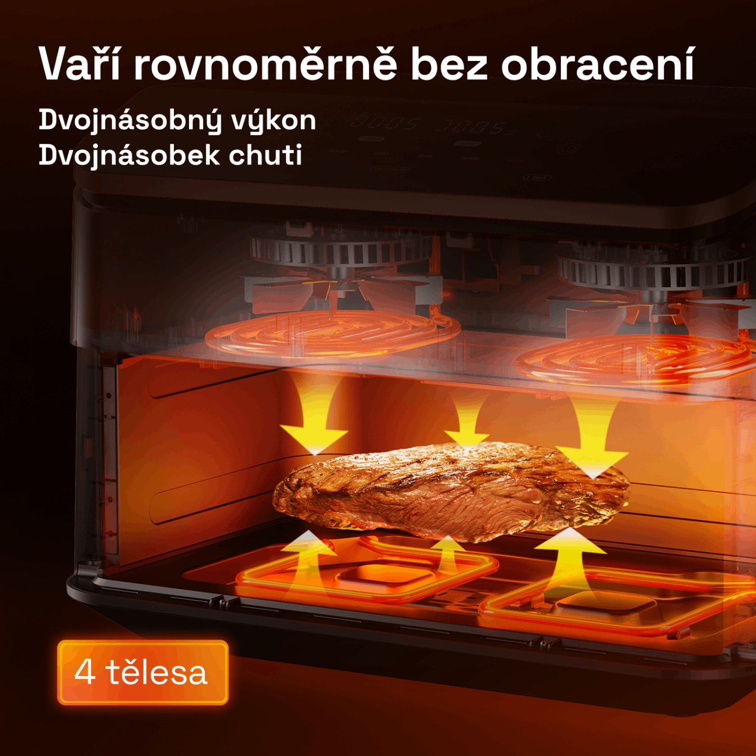 Dual Blaze technologie se 4 topnými tělesy